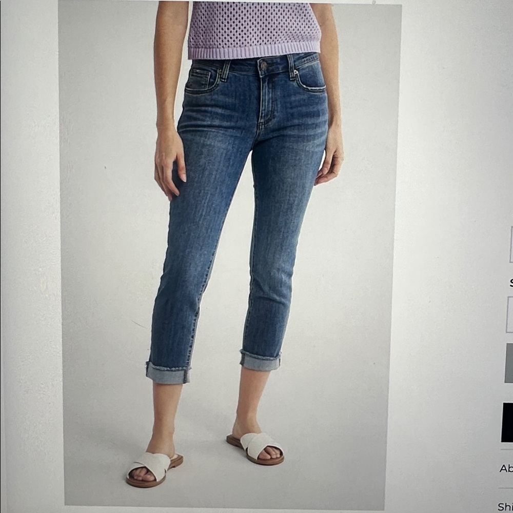 Kut from the Kloth Abigail Crop Straight Leg Jeans